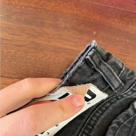 The Ragged Priest Butt Cut Black Mom Jeans High Waisted Pants Charcoal 26 - Picture 12 of 16